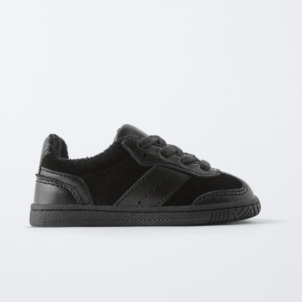 Classic Black Kids Sneakers ZARA ( natural leather )